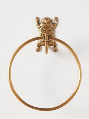 Anthropologie Tibetan Tiger Towel Ring BRONZE